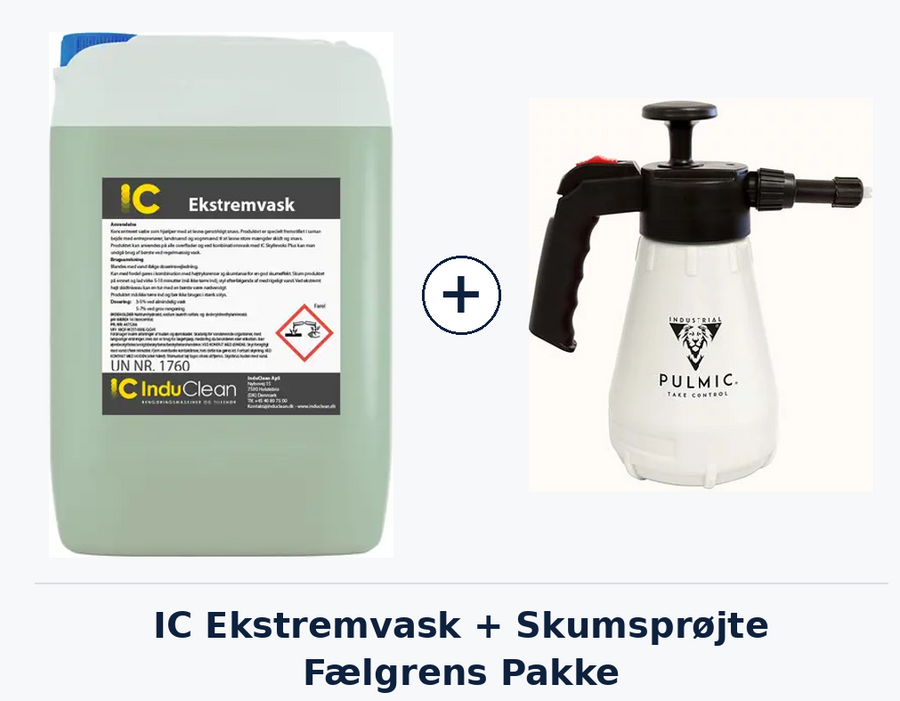 IC Ekstremvask + Pulmic Skumsprøjte – Fælgrens Pakke