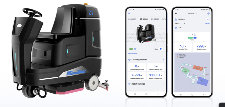 Cenobots D7 Ride-on Gulvvasker